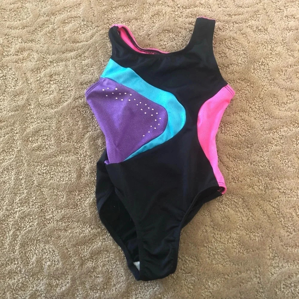 Danskin freestyle xs 4/5 leotard gymnastics dance